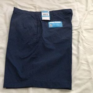 Navy striped PGA golf shorts